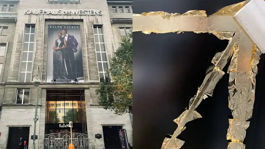 Rahmen-Vergoldung im Ralph Lauren Store, KaDeWe