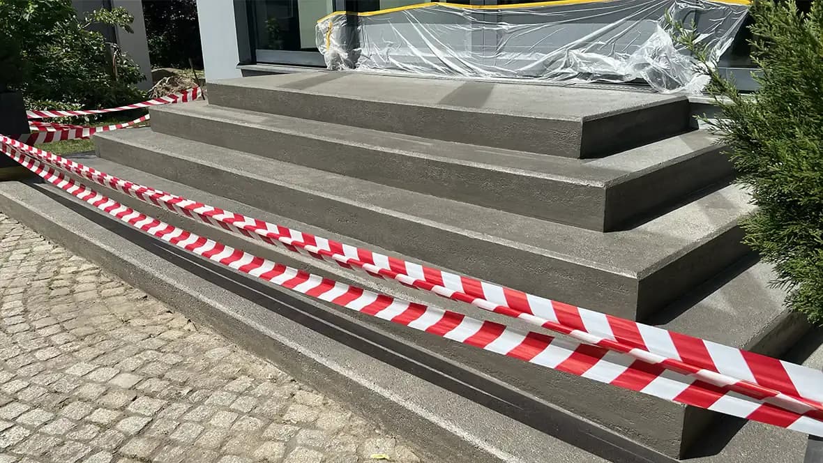 Versiegelung an Betontreppe